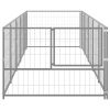 Dog Kennel Silver 53.8 ft¬≤ Steel