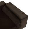 Dog Sofa Brown 31.9"x16.9"x12.2" Plush and Faux Leather