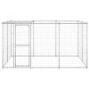 Outdoor Dog Kennel Galvanized Steel with Roof 78.1 ft¬≤