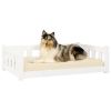 Dog Bed White 37.6"x25.8"x11" Solid Wood Pine