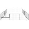 Dog Kennel Black 290.6 ft¬≤ Steel