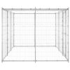 Outdoor Dog Kennel Galvanized Steel with Roof 78.1 ft¬≤