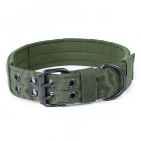 Nylon Anti-grind Dog Leash Collar (Option: Green-L)