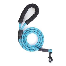 Strong Nylon Braided Dog Leash ; Pet Training Running Rope; Pet Supplies Pet Leash (Color: Blue, size: S)