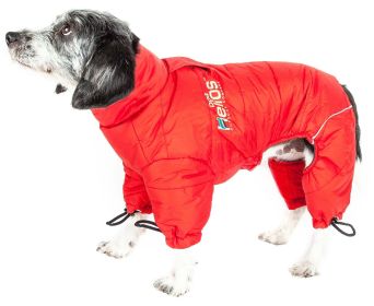 Helios Thunder-crackle Full-Body Waded-Plush Adjustable and 3M Reflective Dog Jacket (size: X-Small)