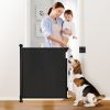 Retractable Baby Security Gate Door 58.3in Extra Wide Stair Gate for Toddlers Dogs Baby Gate with Punch Kit Punch-free Kit for Doorway Hallway Indoor